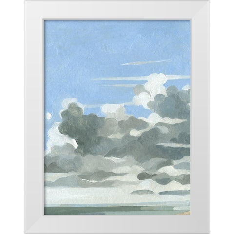 Oceanic Clouds I White Modern Wood Framed Art Print by Caroline, Emma