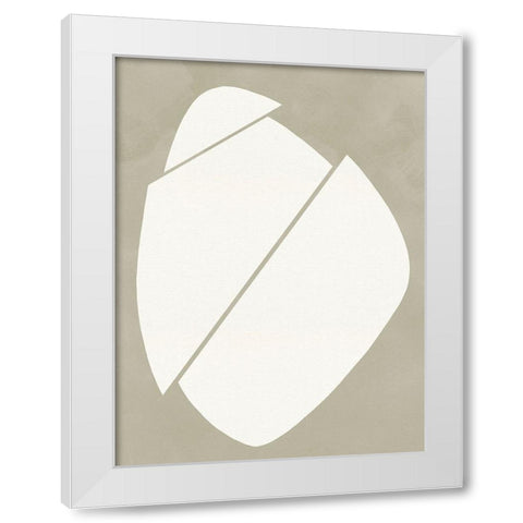 Neutral Wedge I White Modern Wood Framed Art Print by Green, Jacob