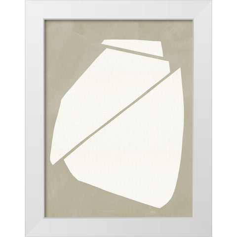 Neutral Wedge II White Modern Wood Framed Art Print by Green, Jacob