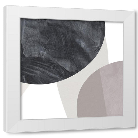Curves and Straights I White Modern Wood Framed Art Print by Green, Jacob