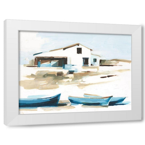Beach Outpost II White Modern Wood Framed Art Print by Harper, Ethan