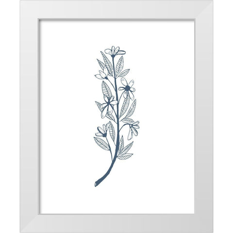 Little Flowers II White Modern Wood Framed Art Print by Wang, Melissa