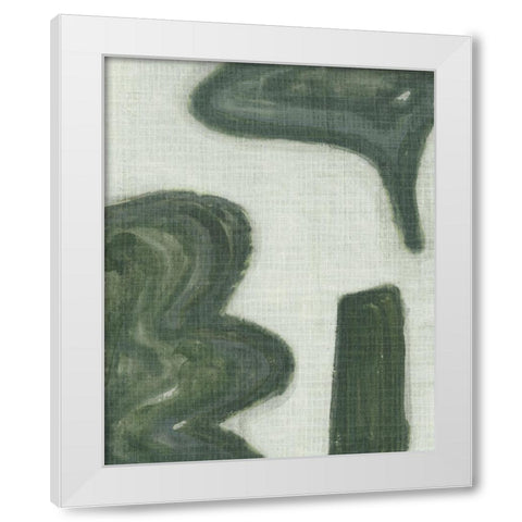 Emerald Forms I White Modern Wood Framed Art Print by Wang, Melissa