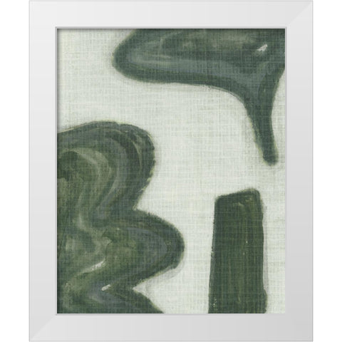 Emerald Forms I White Modern Wood Framed Art Print by Wang, Melissa