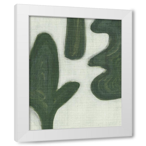 Emerald Forms II White Modern Wood Framed Art Print by Wang, Melissa