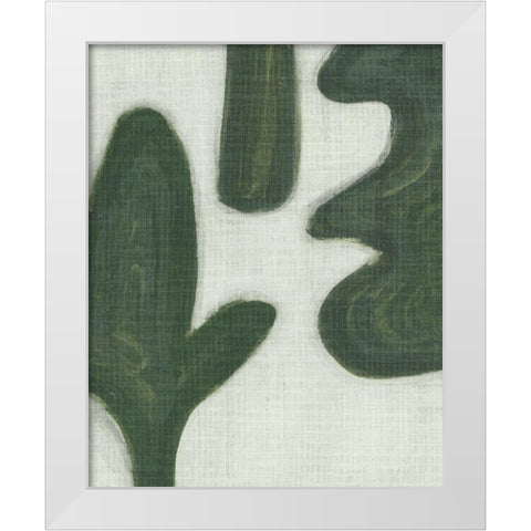 Emerald Forms II White Modern Wood Framed Art Print by Wang, Melissa