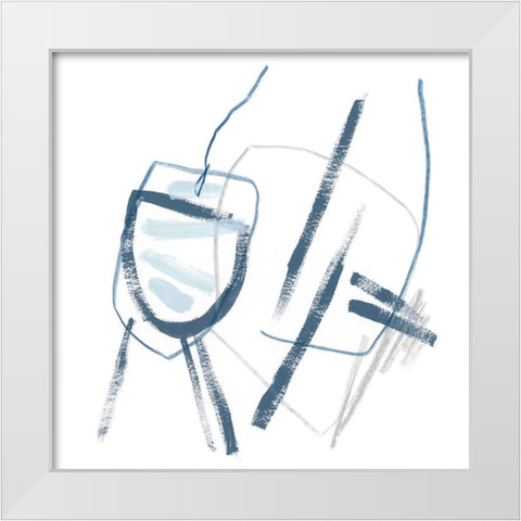 Buoy Lines II White Modern Wood Framed Art Print by Vess, June Erica