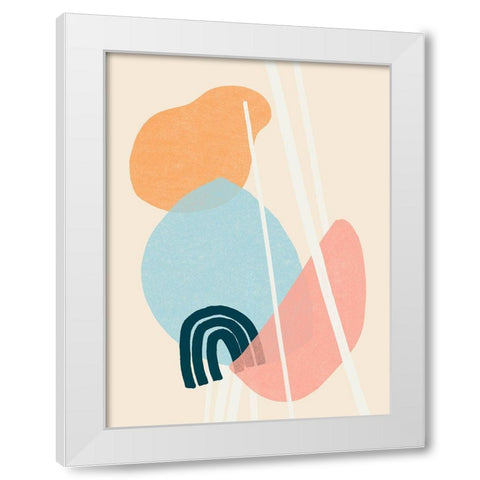 Memphis Symphony IV White Modern Wood Framed Art Print by Vess, June Erica