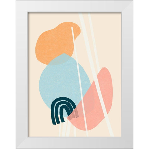 Memphis Symphony IV White Modern Wood Framed Art Print by Vess, June Erica