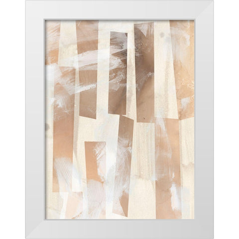 Vertical Strata II White Modern Wood Framed Art Print by Vess, June Erica