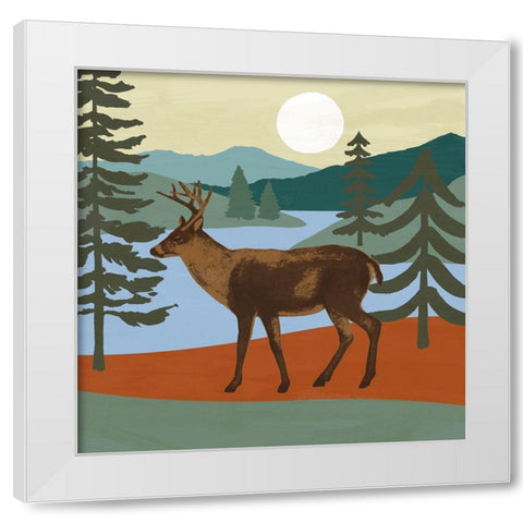 Trailside Animals IV White Modern Wood Framed Art Print by Barnes, Victoria