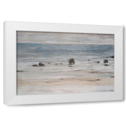 Shimmering Shore I White Modern Wood Framed Art Print by OToole, Tim