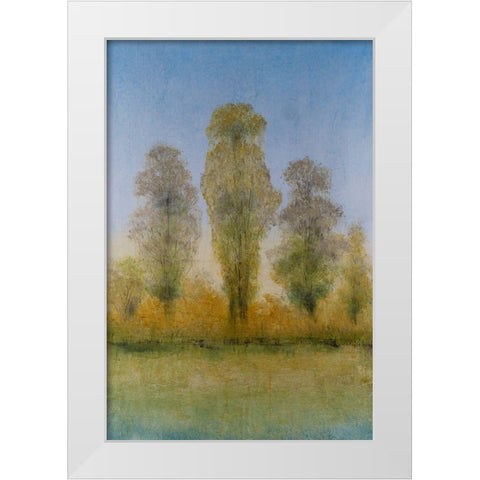 Gilded Trees I White Modern Wood Framed Art Print by OToole, Tim