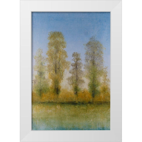 Gilded Trees II White Modern Wood Framed Art Print by OToole, Tim