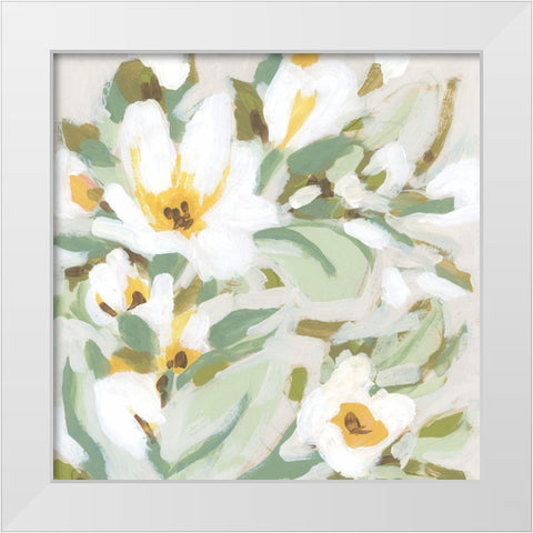 Sunshine Blooms III White Modern Wood Framed Art Print by Vess, June Erica