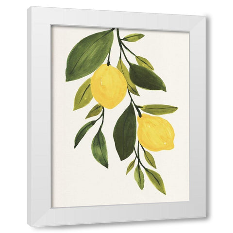 Lemon Branch II White Modern Wood Framed Art Print by Warren, Annie