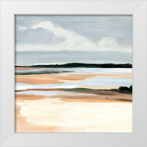 Flaxen Coast I White Modern Wood Framed Art Print by Warren, Annie