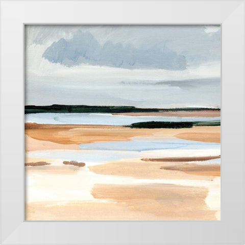 Flaxen Coast II White Modern Wood Framed Art Print by Warren, Annie