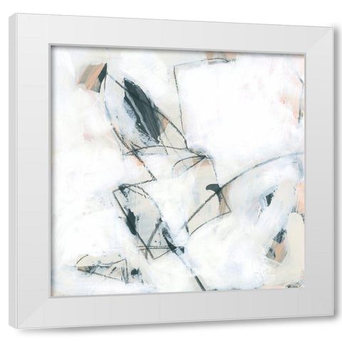 Pink Agate I White Modern Wood Framed Art Print by Vess, June Erica