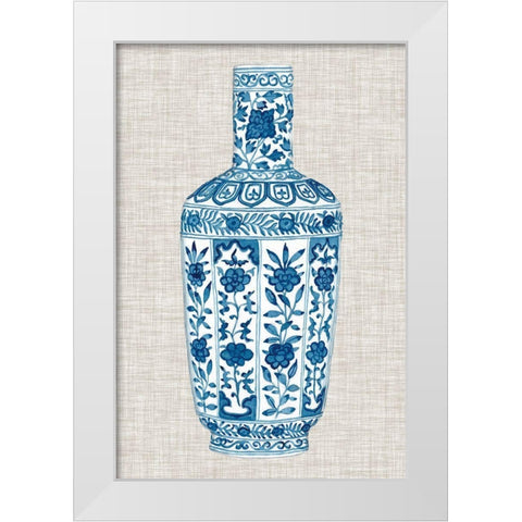 Ming Vase on Linen VI White Modern Wood Framed Art Print by McCavitt, Naomi