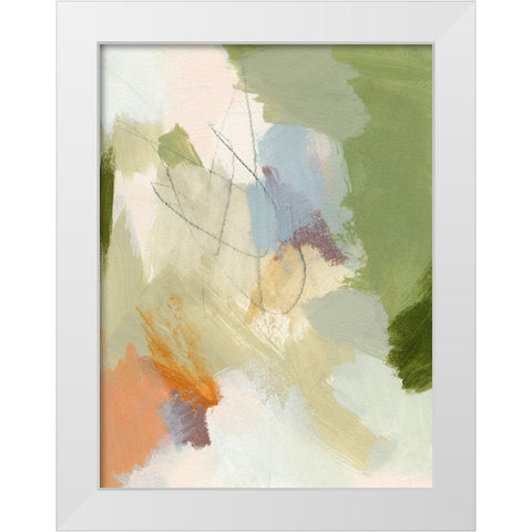 Verdure II White Modern Wood Framed Art Print by Barnes, Victoria