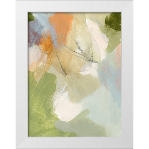 Verdure III White Modern Wood Framed Art Print by Barnes, Victoria