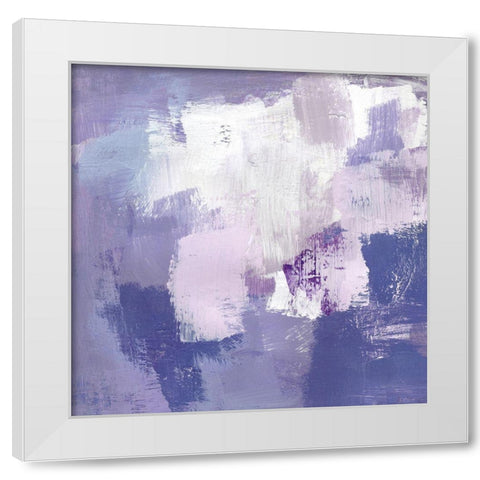 Periwinkle Pastiche I White Modern Wood Framed Art Print by Barnes, Victoria