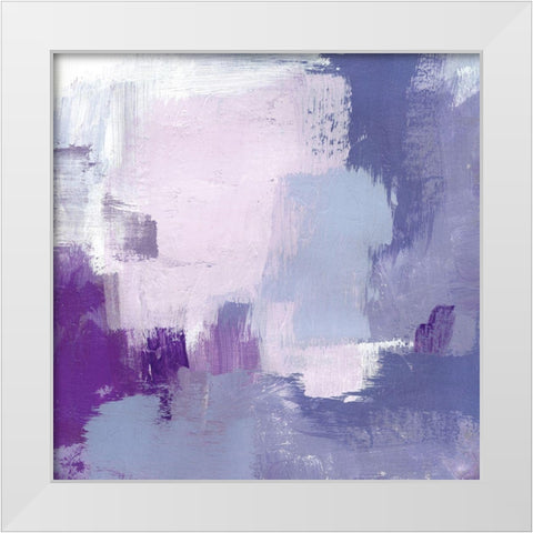 Periwinkle Pastiche IV White Modern Wood Framed Art Print by Barnes, Victoria