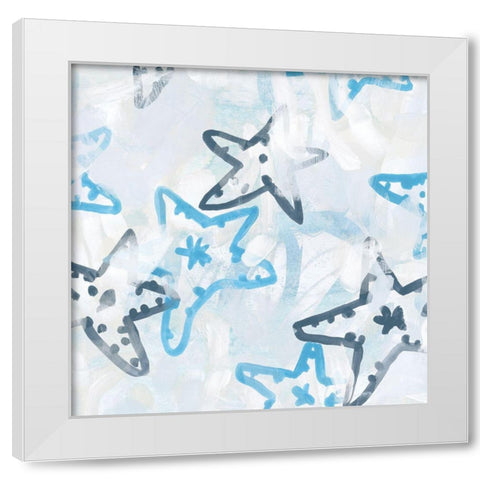 Shell Swirl II White Modern Wood Framed Art Print by Vess, June Erica