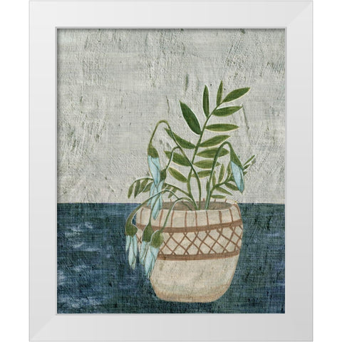 Corner Plant I White Modern Wood Framed Art Print by Wang, Melissa