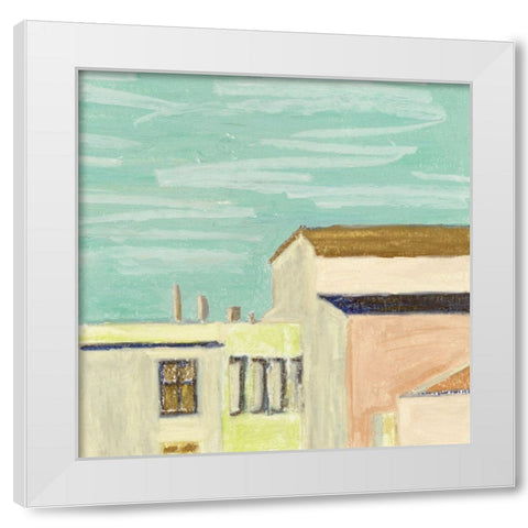 Sunlight and Buildings I White Modern Wood Framed Art Print by Wang, Melissa