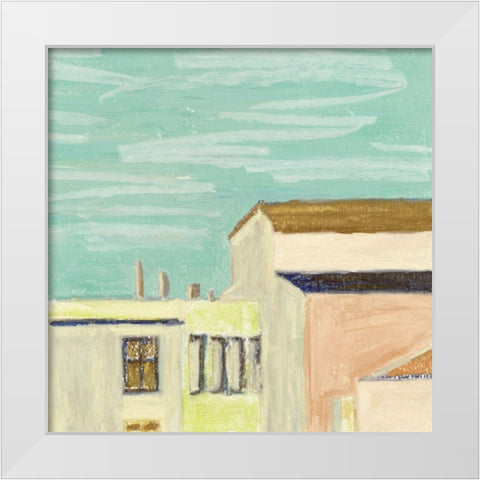 Sunlight and Buildings I White Modern Wood Framed Art Print by Wang, Melissa