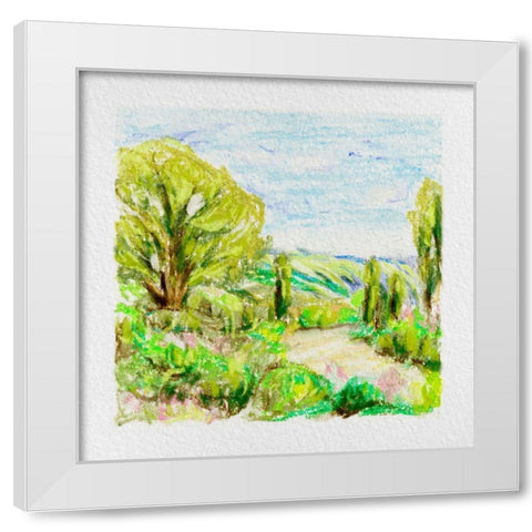 Summer Field I White Modern Wood Framed Art Print by Wang, Melissa