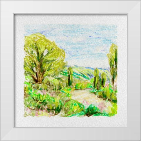 Summer Field I White Modern Wood Framed Art Print by Wang, Melissa