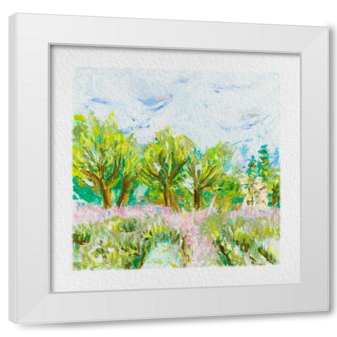 Summer Field III White Modern Wood Framed Art Print by Wang, Melissa