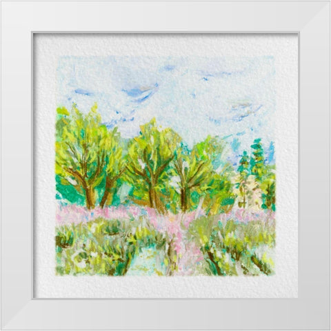 Summer Field III White Modern Wood Framed Art Print by Wang, Melissa