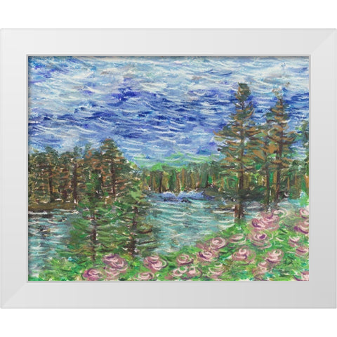 Burnt Lake I White Modern Wood Framed Art Print by Wang, Melissa