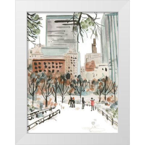 Winter Road I White Modern Wood Framed Art Print by Wang, Melissa