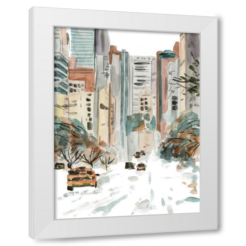 Winter Road III White Modern Wood Framed Art Print by Wang, Melissa