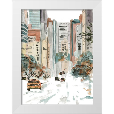 Winter Road III White Modern Wood Framed Art Print by Wang, Melissa