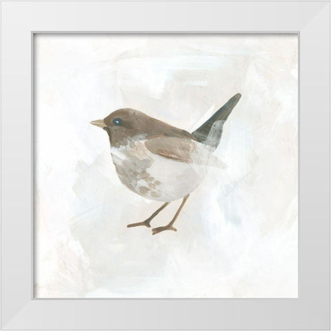 Feathered Fresco I White Modern Wood Framed Art Print by Vess, June Erica