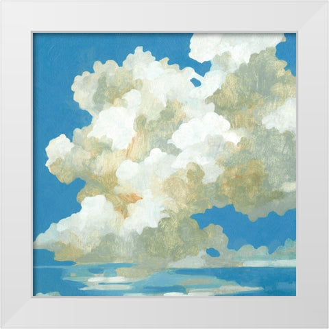 Cumulus Drift I White Modern Wood Framed Art Print by Caroline, Emma