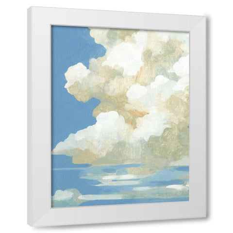 Cumulus Drift II White Modern Wood Framed Art Print by Caroline, Emma