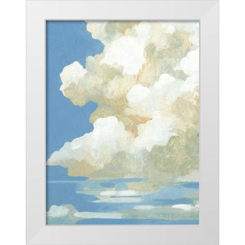 Cumulus Drift II White Modern Wood Framed Art Print by Caroline, Emma