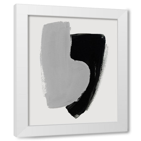 Abrazo II White Modern Wood Framed Art Print by Barnes, Victoria