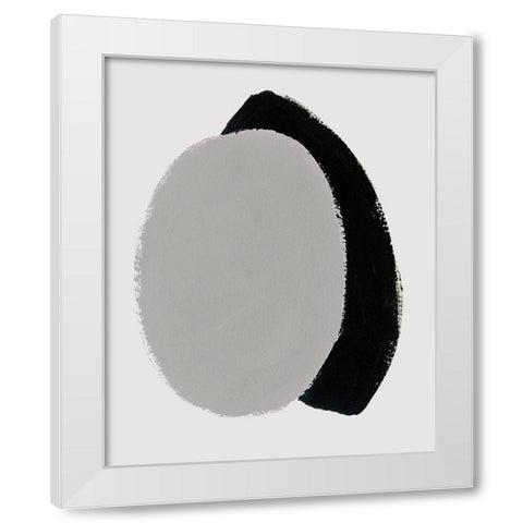 Abrazo III White Modern Wood Framed Art Print by Barnes, Victoria