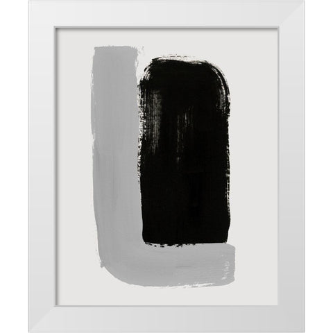 Abrazo IV White Modern Wood Framed Art Print by Barnes, Victoria