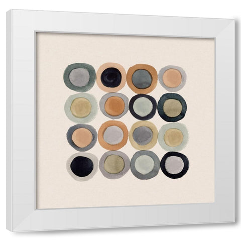 Coin Collection I White Modern Wood Framed Art Print by Barnes, Victoria