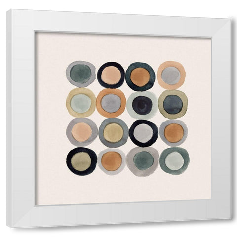 Coin Collection II White Modern Wood Framed Art Print by Barnes, Victoria