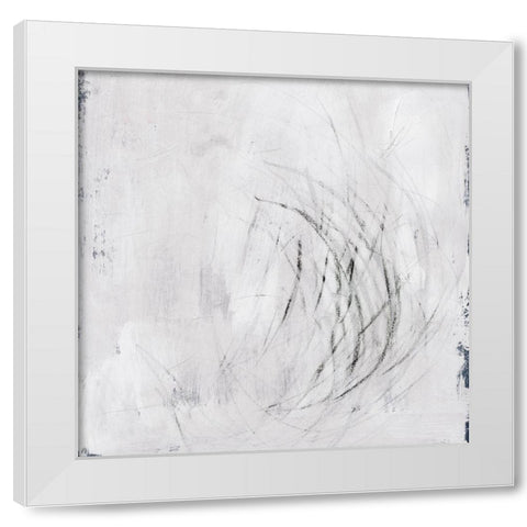 Subtle Scratches IV White Modern Wood Framed Art Print by Barnes, Victoria